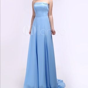 Baby blue casual dress